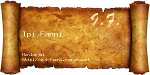 Ipi Fanni névjegykártya