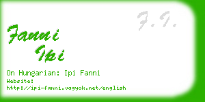 fanni ipi business card